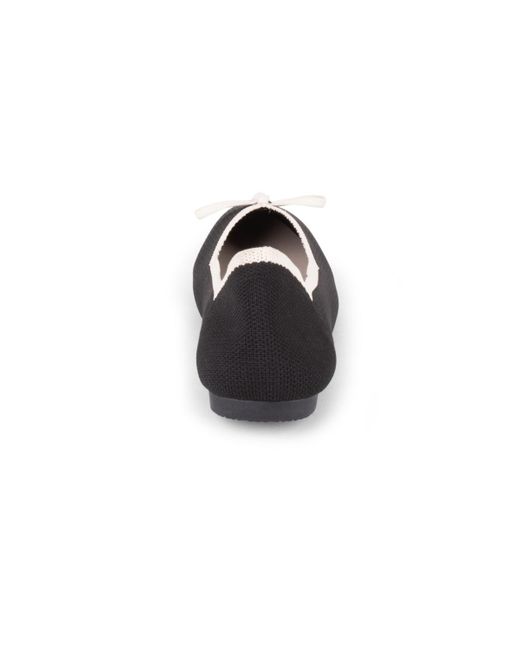 Tahari Black Tortuga Knit Slip-on Flats