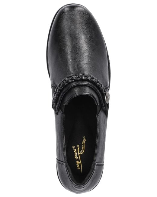Easy Street Black Amber Comfort Slip-on Shooties