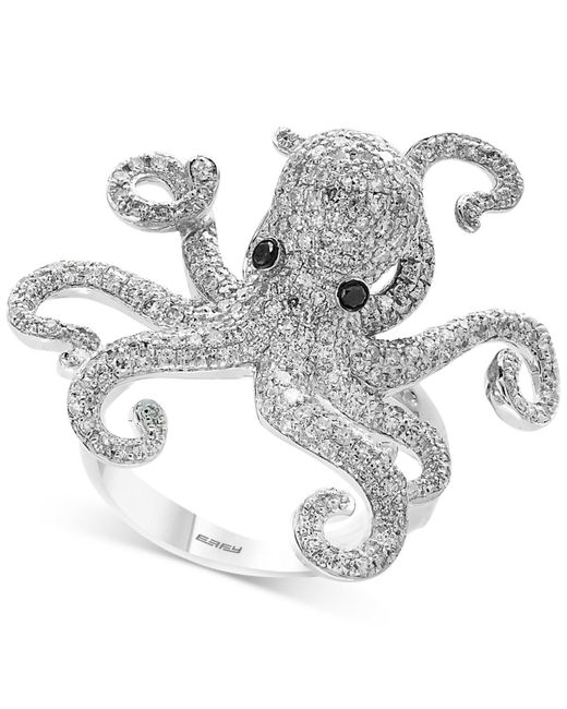 Effy Metallic Diamond Octopus Ring (1-1/3 Ct. T.w.) In 14k White Gold