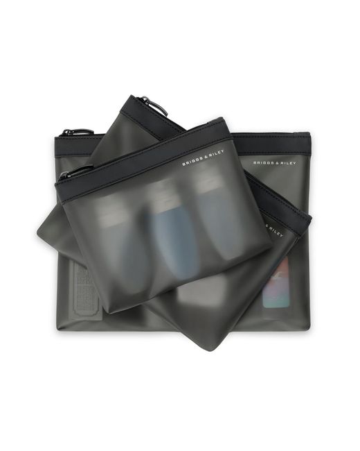 Briggs & Riley Black Travel Essentials Translucent Pouch Set