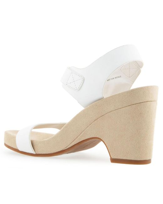 Aerosoles White Meyer Open Toe Buckle Strap Wedge Sandals