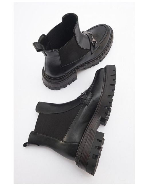 Prologue Shoes Black Vesper Buckled Chelsea Boot ()