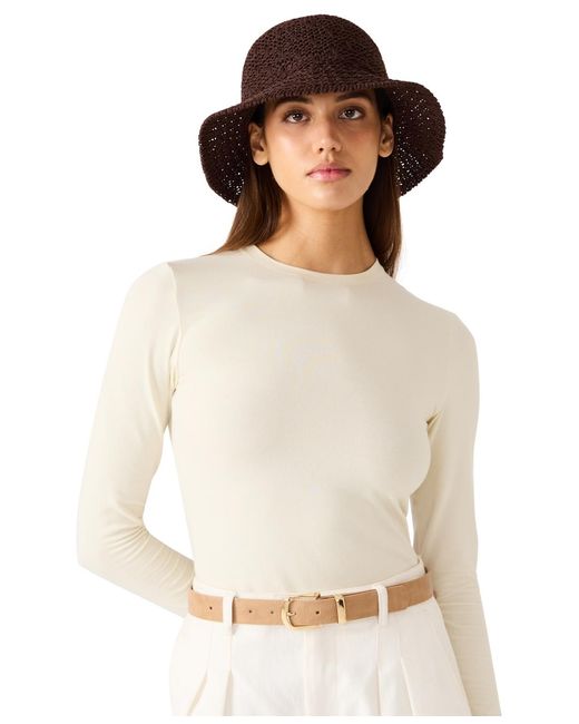 Steve Madden Brown Packable Cloche Hat