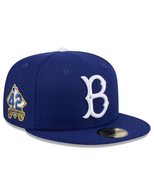 KTZ Blue Brooklyn Dodgers 2025 Jackie Robinson Day 59fifty Fitted Hat for men