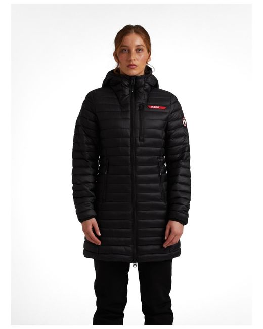 Jacket Black Satell1te Longline Hooded Jacket