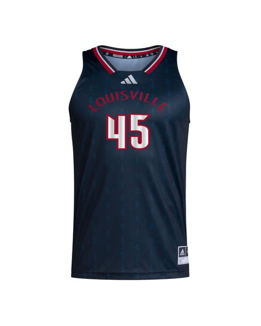 Adidas Blue #45 Louisville Cardinals Swingman Jersey for men