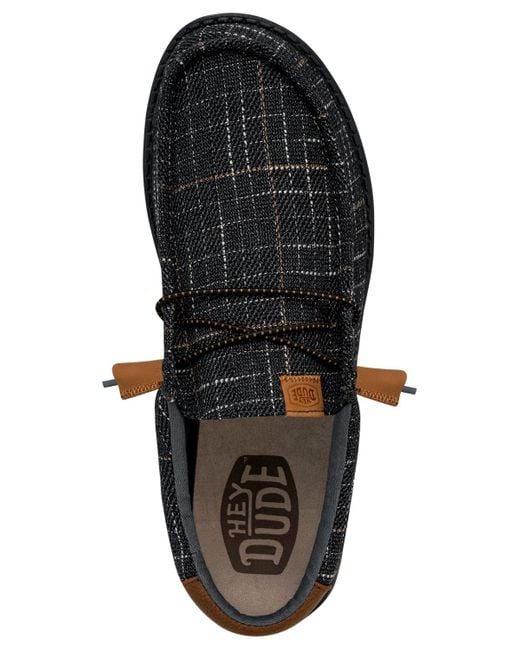 Mocassini Uomo Hey Dude Moccasin Uomo Scarpe Comode In Tela, Blu