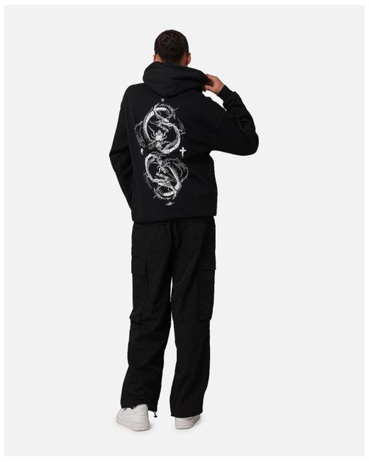 The Anti Order , Double Dragon Hoodie - Black/white for men