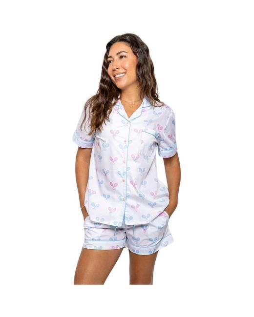 Sant And Abel White Tennis Short Pj Set