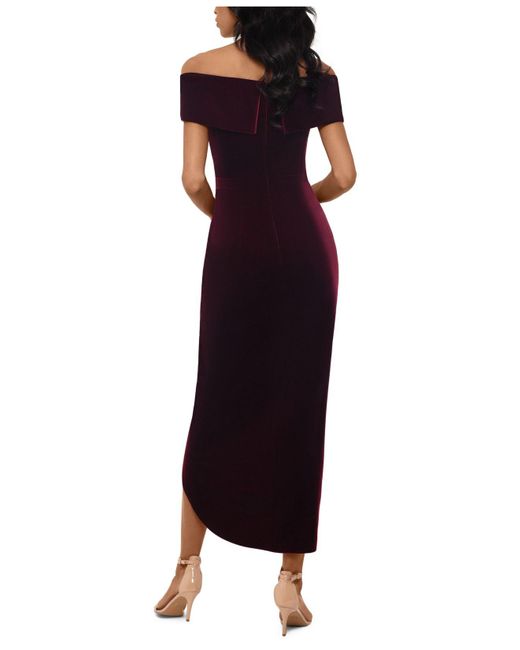 Xscape Petite Velvet Off-the-shoulder 