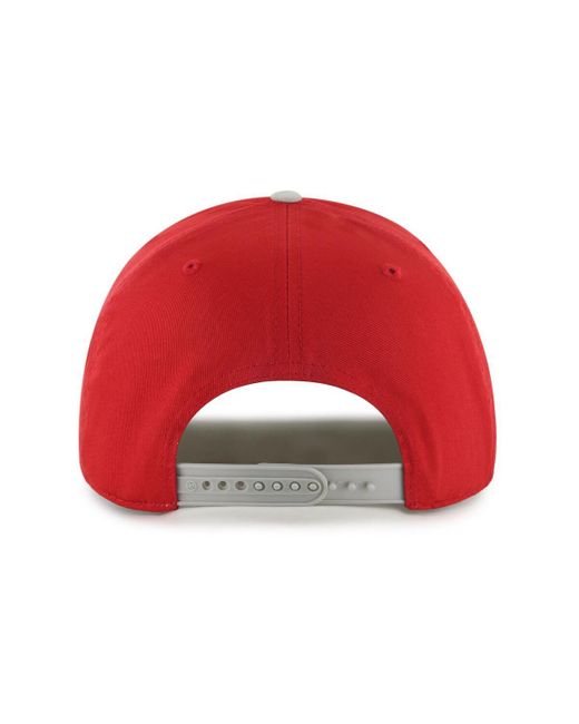 '47 Red Ohio State Buckeyes Drop Shadow Rope Hitch Adjustable Hat for men