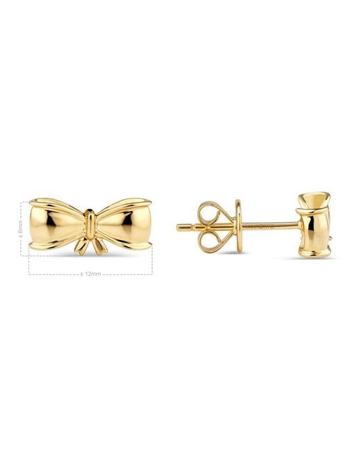 DEVATA Metallic Bow Stud Earrings