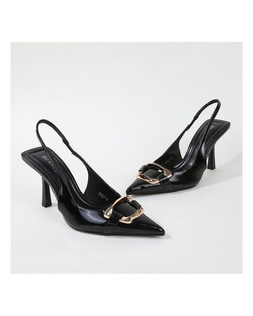 BERNESS Black Cindy Slingback Pumps
