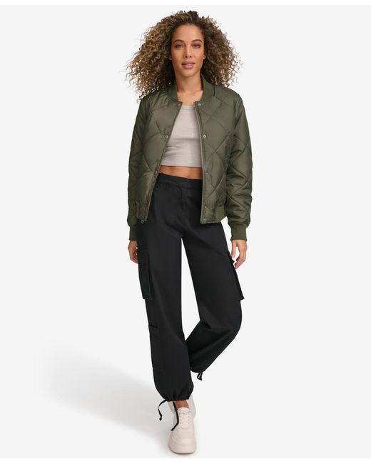 Levi's Green Quilted Bomber Jacket