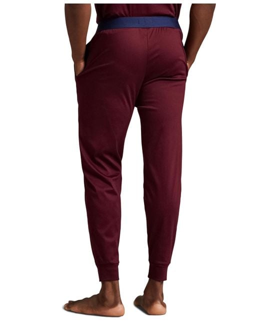 Polo Ralph Lauren Red Elastic Waist Pajama jogger Pants for men