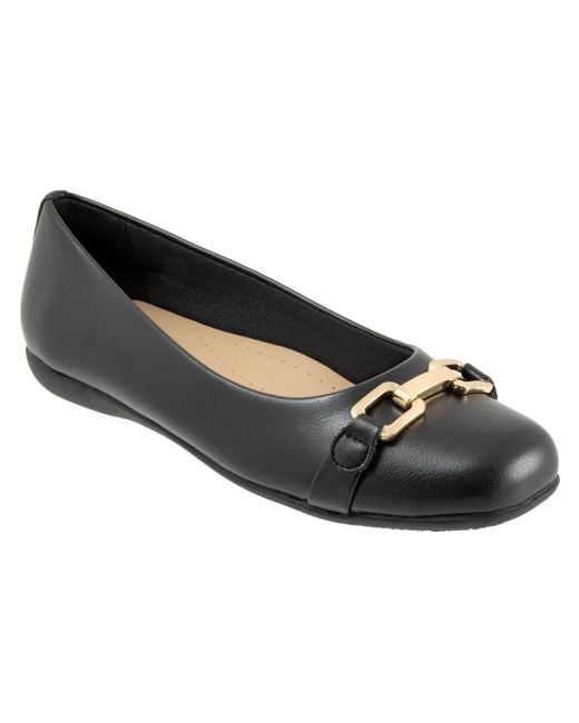 Trotters Black Sadie Flat