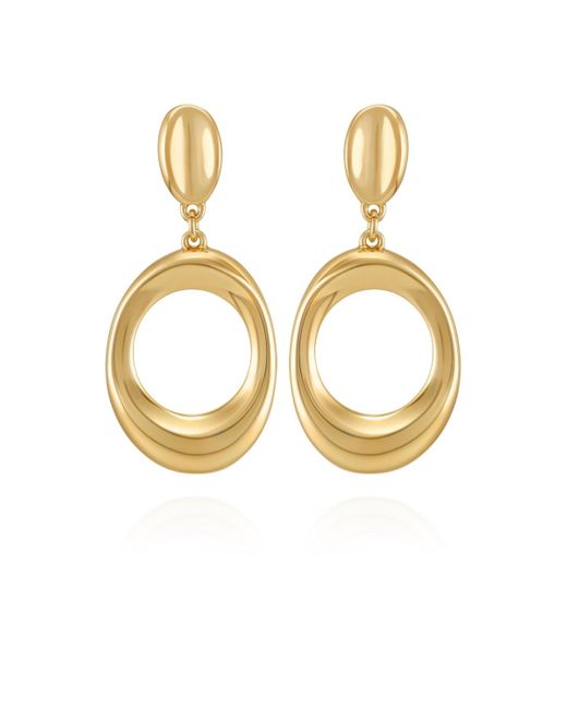 Vince Camuto Metallic Oval Drop Earrings