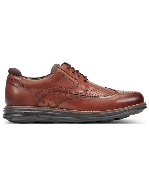Rockport Brown Keefe Dress Cap Toe Oxford Shoe for men