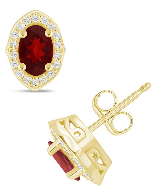 Macy's Metallic Gemstone And Diamond ((1/5 Ct. T.w.