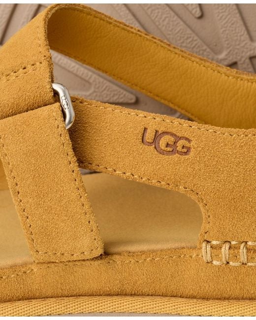 Ugg Metallic Goldengaze Open Toe Flat Sandals
