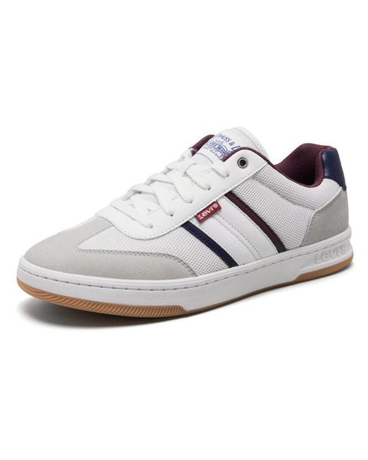 Levi's White Zane Low-top Athletic Lace Up Sneakers for men