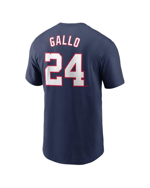 Nike Blue Joey Gallo Washington Nationals Fuse Name Number T-shirt for men