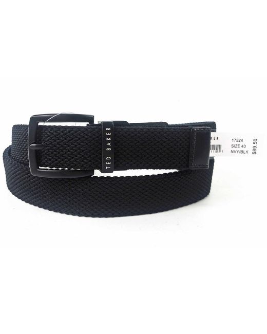 Ted Baker Blue Reversible Stretch Web Belt for men