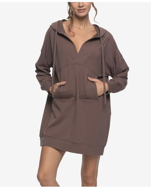 Felina Brown Regular Kimora French Terry Sweatshirt Hoodie