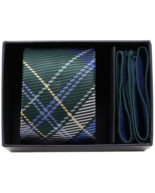 Ben Sherman Blue Â 2-piece Tie And Solid Pocket Square Half Box Set for men