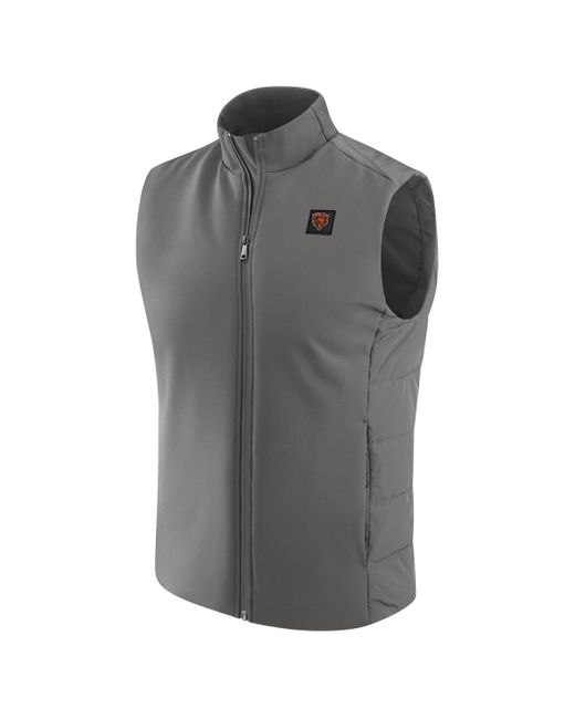 J. Palmer Gray Chicago Bears Front Office Full-zip Vest for men