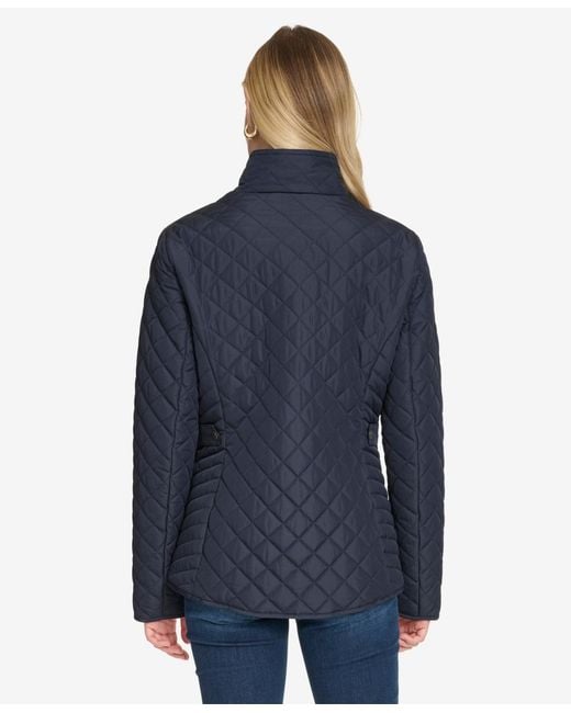Nautica Blue Solid Quilted Jacket