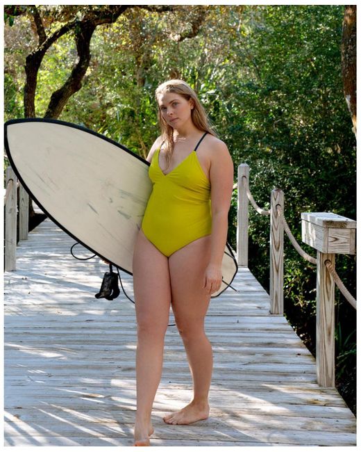 Ansea Yellow The Reversible Tie Back One Piece Swimsuit