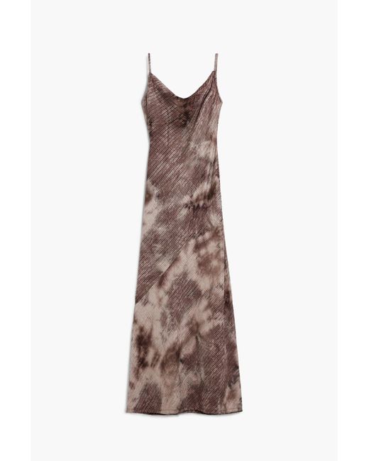 Desigual Brown Long Gradient Strap Dress