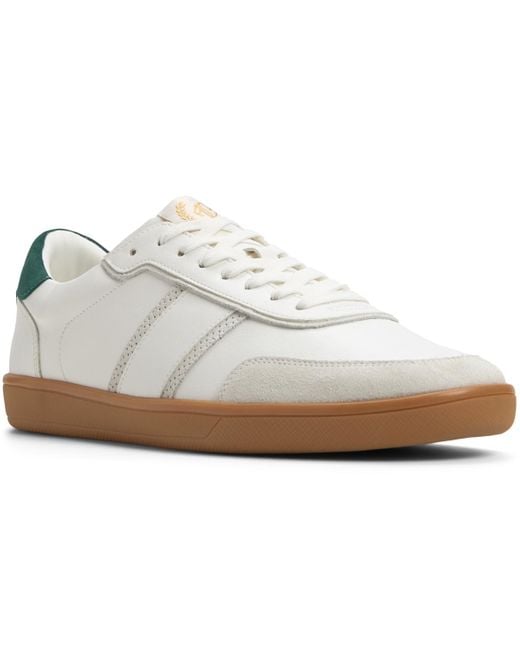 ALDO Men's White Uptown Synthetic Lace Up Sneakers