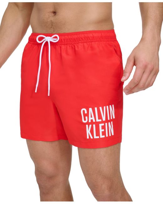 Calvin Klein Red Intense Power Modern Euro 5" Swim Trunks for men