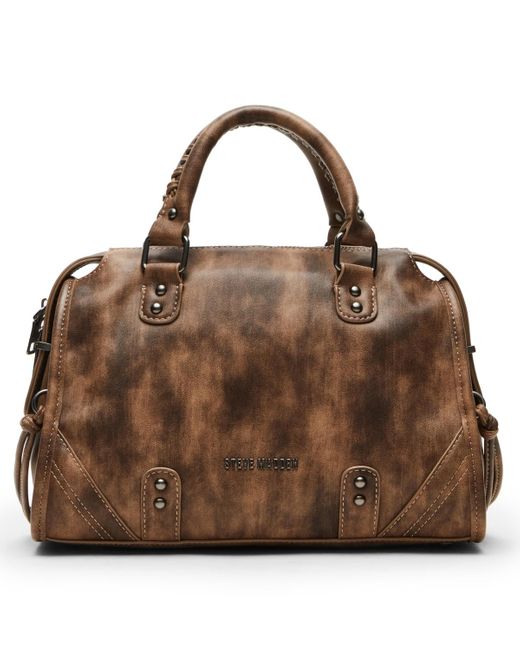 Steve Madden Brown briggs City Zipper Satchel Bag