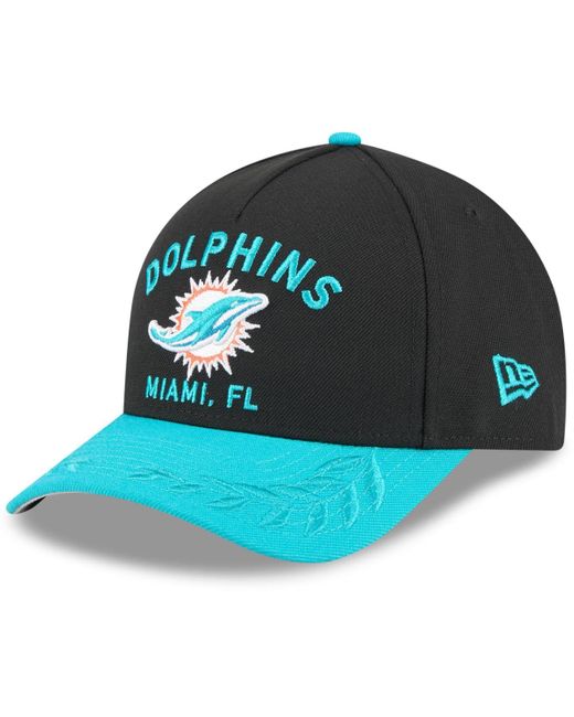 KTZ Green Black/aqua Miami Dolphins 2025 Nfl Draft 9forty A-frame M-crown Adjustable Hat for men