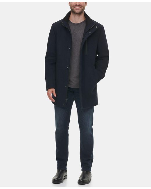 Calvin klein men's long open bottom overcoat Clearance