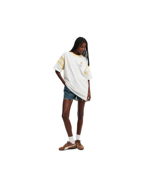 Cotton On White Super Oversized Graphic Tee