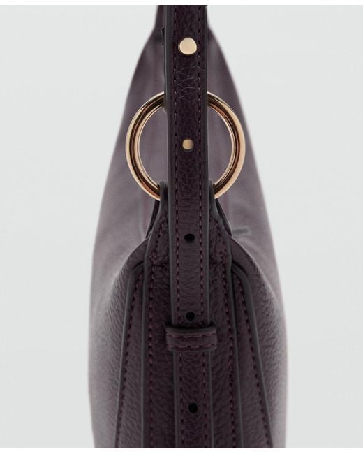 Mango White Oval Shoulder Bag