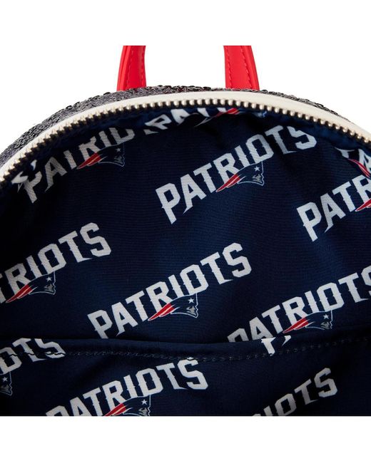 Loungefly Red And New England Patriots Sequin Mini Backpack