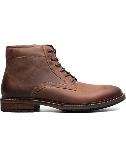 Florsheim Brown Forge Plain Toe Chukka Boots for men