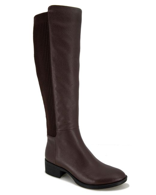 Kenneth Cole Brown Levon Wide Shaft Tall Boots