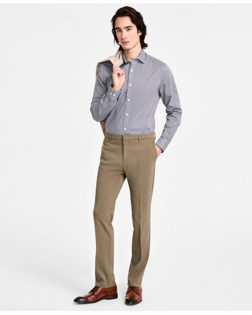Tommy Hilfiger Blue Modern-fit Solid Dress Pants for men