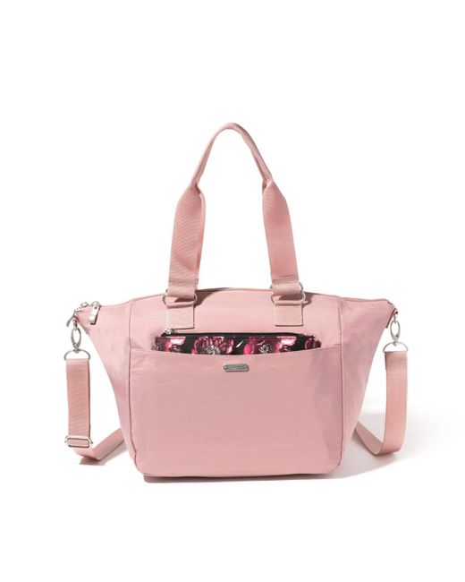 Baggallini Pink All-day Removable Pouch Tote