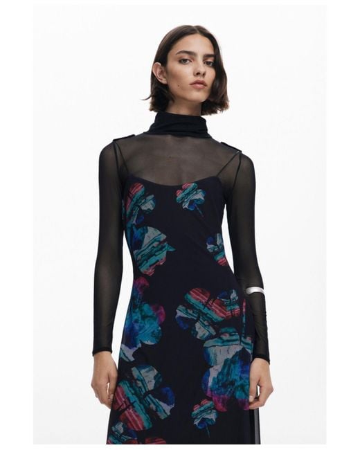 Desigual Blue Dress Designed By Mr. Christian Lacroix