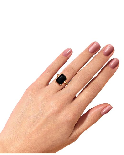 Macy's Metallic Gemstone Emerald-cut Statement Ring