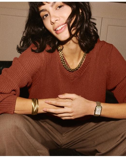 Fossil Metallic Raquel Three-hand Date Two-tone Stainless Steel Watch