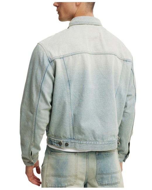 Cotton On Blue Oversized Trucker Jacket for men