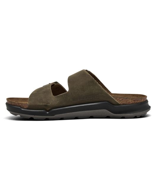 Birkenstock Brown Arizona Crosstown Natural Leather Oiled Two-strap Sandals From Finish Line for men